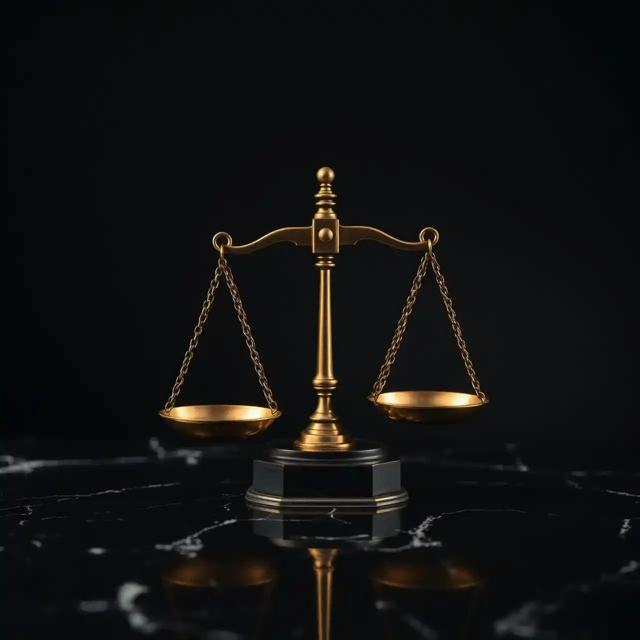 Balança da justiça em mármore